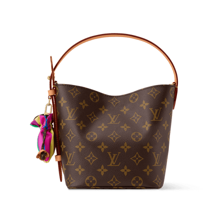 Louis Vuitton Monogram Bucket Bag with Silk Bow Charm