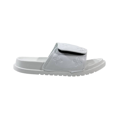 Louis Vuitton Monogram Comfort Slides – All White Edition 🤍✨
