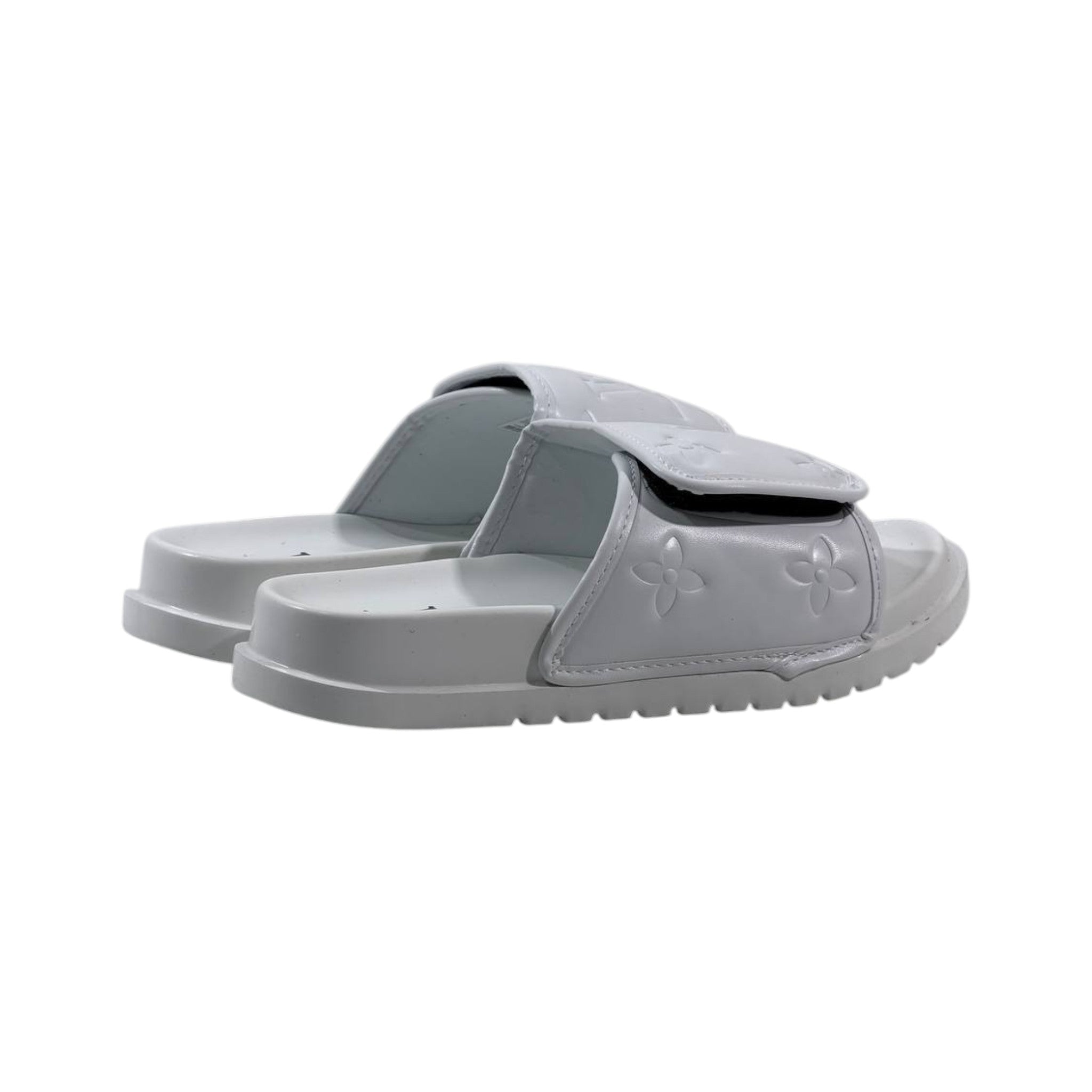 Louis Vuitton Monogram Comfort Slides – All White Edition 🤍✨