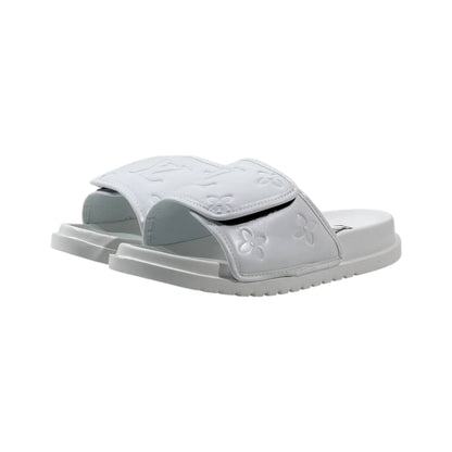 Louis Vuitton Monogram Comfort Slides – All White Edition 🤍✨