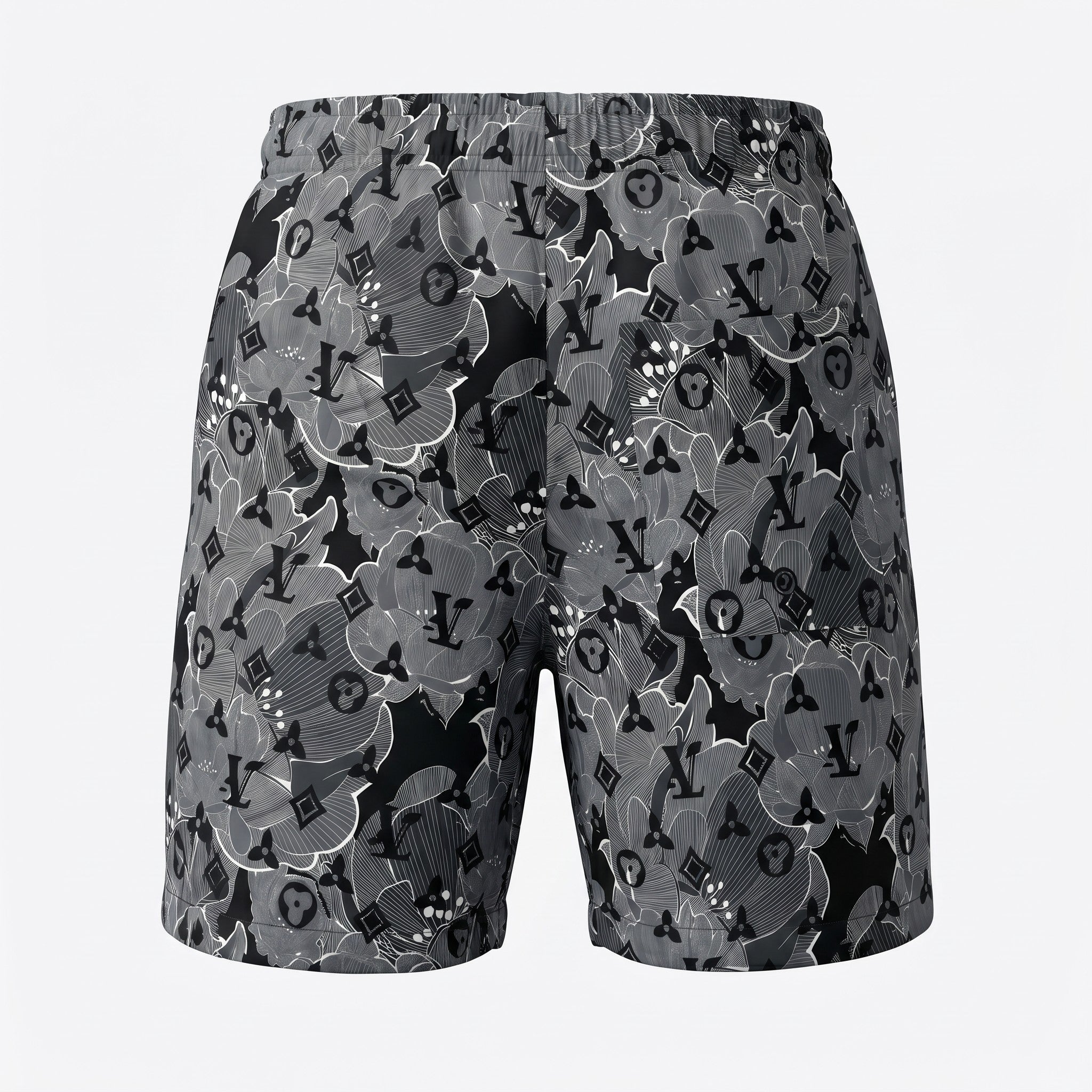 Louis Vuitton Monogram Floral Swim Shorts – Charcoal Grey 🩶🖤🌊