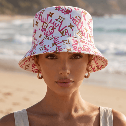 Louis Vuitton Monogram Graffiti Bucket Hat 💗🤍