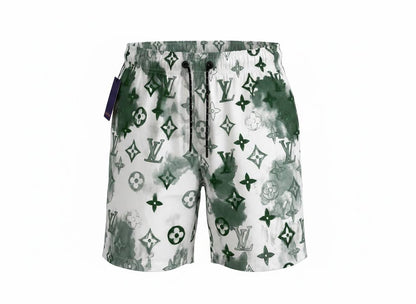 Louis Vuitton Monogram Green Tie-Dye Swim Shorts 🩳 | LV Luxury Beachwear