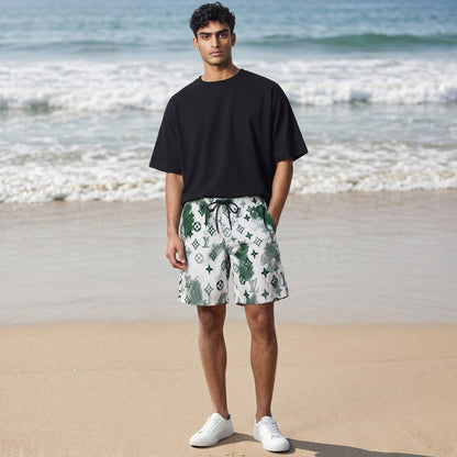 Louis Vuitton Monogram Green Tie-Dye Swim Shorts 🩳 | LV Luxury Beachwear