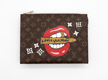 👄 Louis Vuitton Monogram Lips Art Pochette – Brown Canvas Clutch