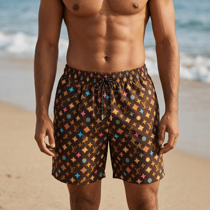 Louis Vuitton Monogram Multicolor Swim Shorts – Luxury Beach Essential 🌊✨