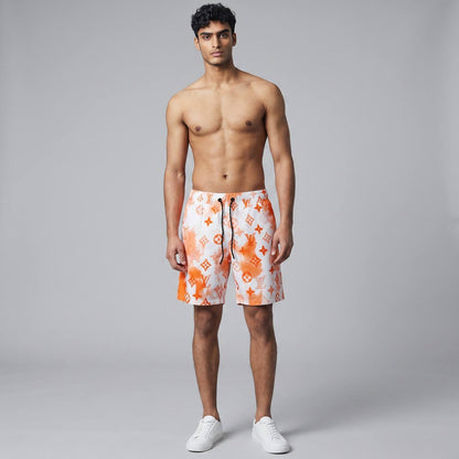 Louis Vuitton Monogram Orange Tie-Dye Swim Shorts 🩳 | LV Summer Beachwear