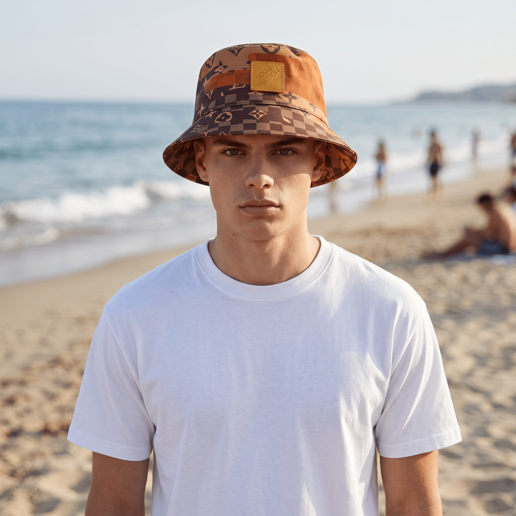 Louis Vuitton Monogram Patch Bucket Hat – Brown