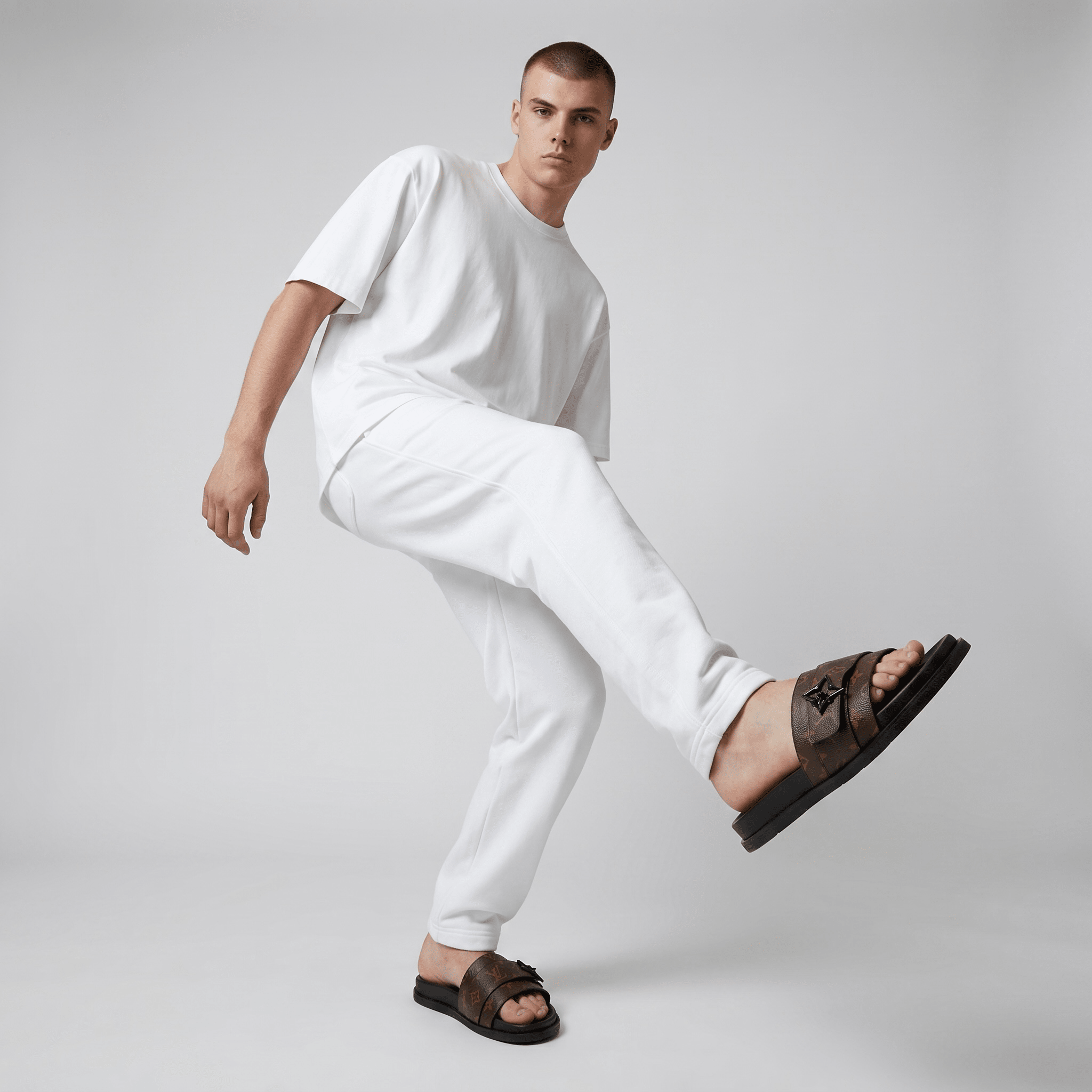 Louis Vuitton Monogram Slides 🤎✨ Luxury Comfort Sandals for Men