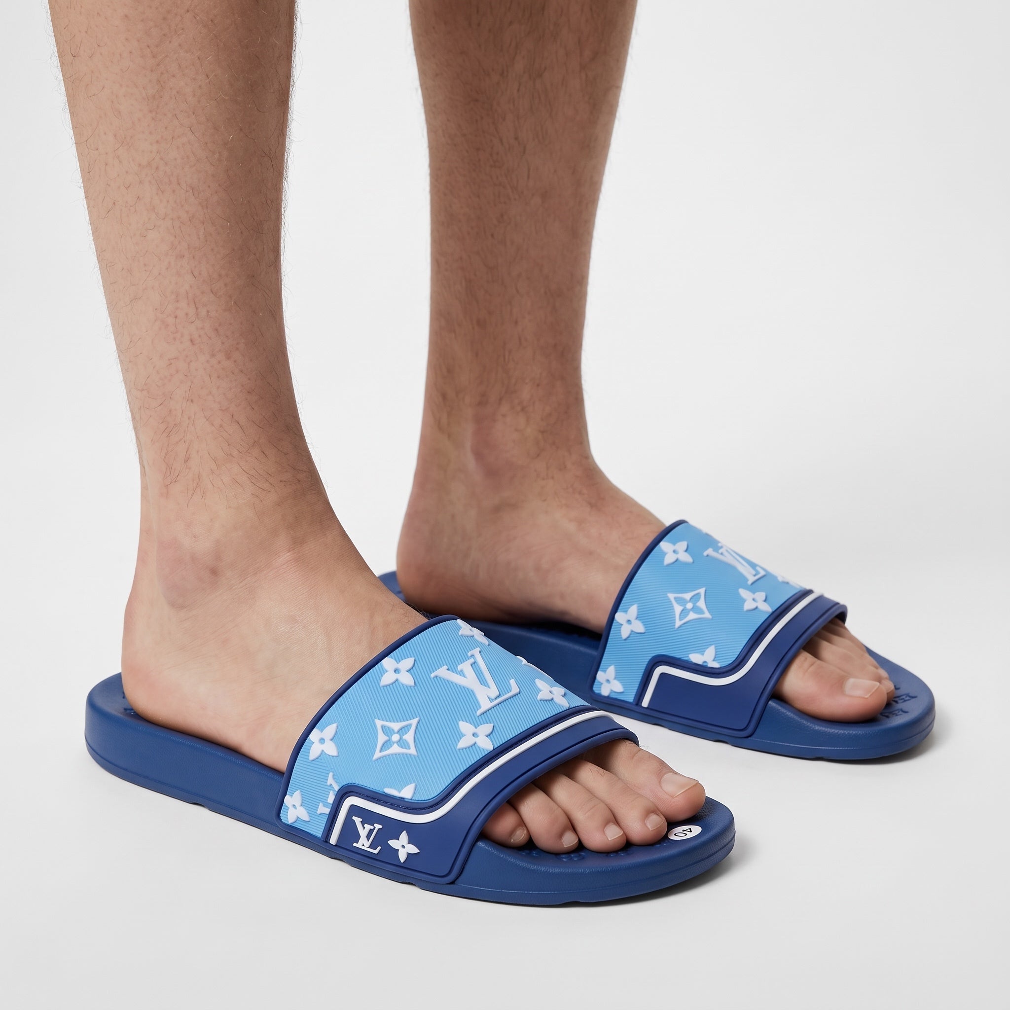 Louis Vuitton Monogram Slides – Sky Blue 🩴