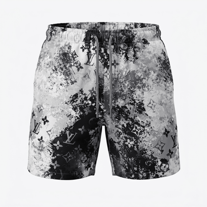 Louis Vuitton Monogram Splash Swim Shorts – Black & White 🖤🤍🌊