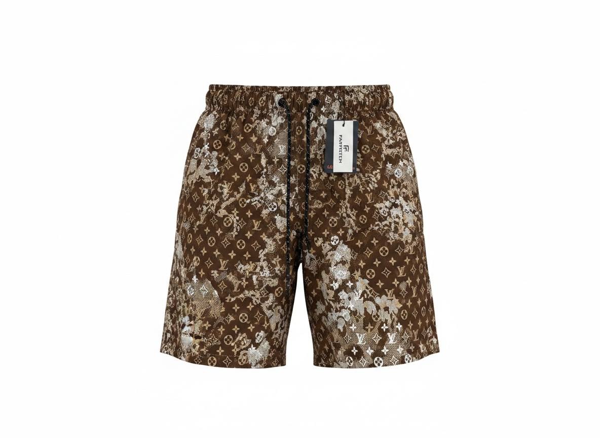 Louis Vuitton Monogram Splash Swim Shorts 🤎 | Brown Luxury Beachwear