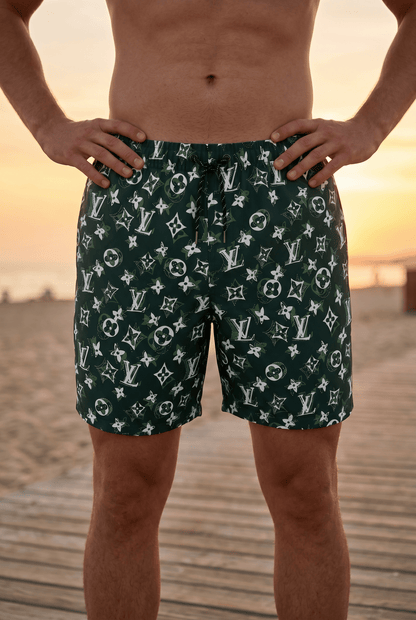 Louis Vuitton Monogram Swim Shorts – Forest Green 🌿🌊