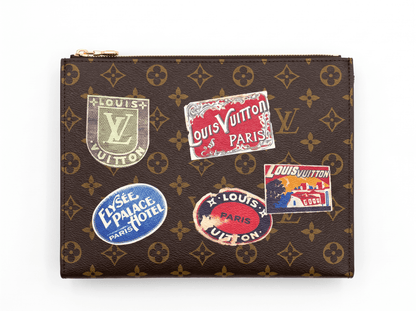 ✨ Louis Vuitton Monogram Travel Sticker Pochette – Brown