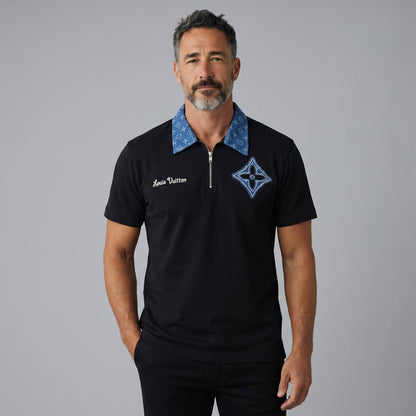 Louis Vuitton Monogram Zip Polo – Midnight Edition 💙🖤