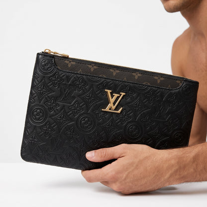 Louis Vuitton Monogram Zip Pouch — Black
