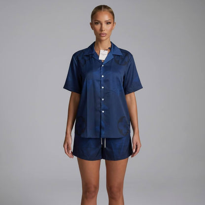 🔵 Louis Vuitton Navy Monogram Set – Clean Luxury Summer Co-Ord 🩳👕✨