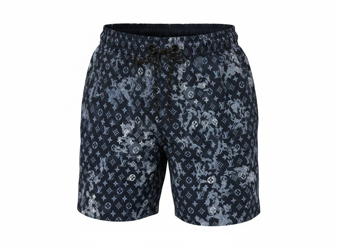 Louis Vuitton Navy Monogram Swim Shorts 🩳 | LV Floral Fade Luxury Beachwear