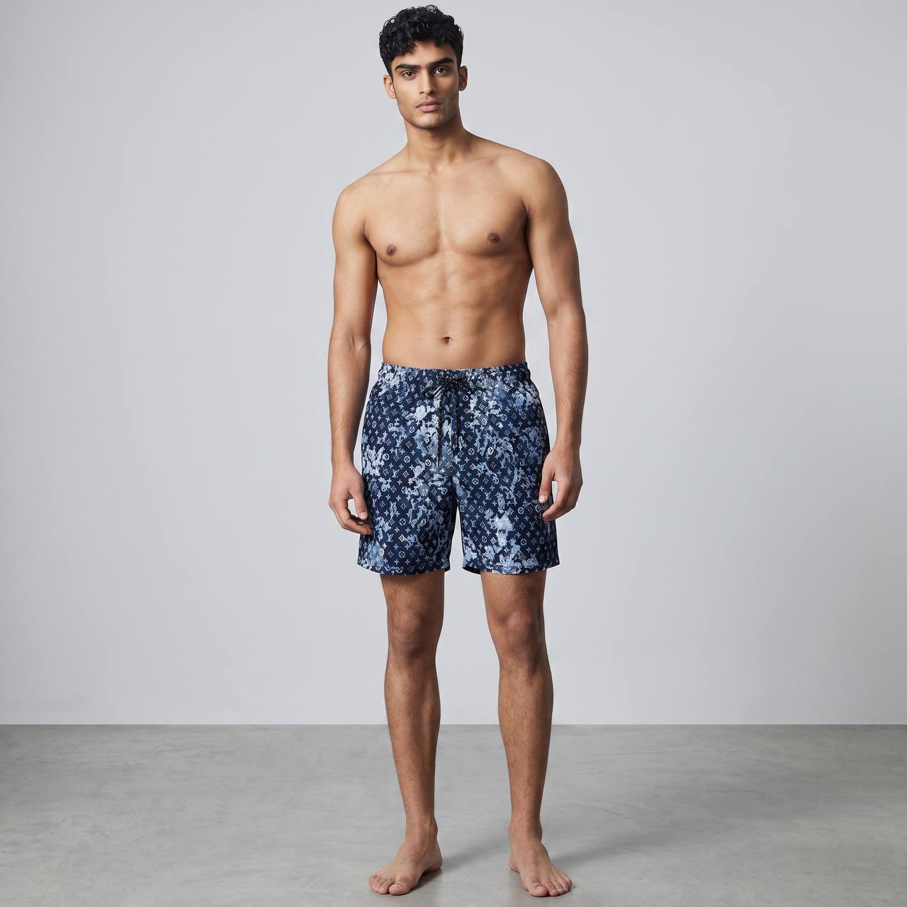 Louis Vuitton Navy Monogram Swim Shorts 🩳 | LV Floral Fade Luxury Beachwear