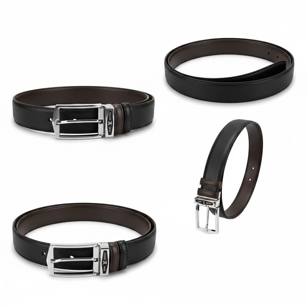 ✨ Louis Vuitton Reversible Leather Belt 115CM – Black & Brown