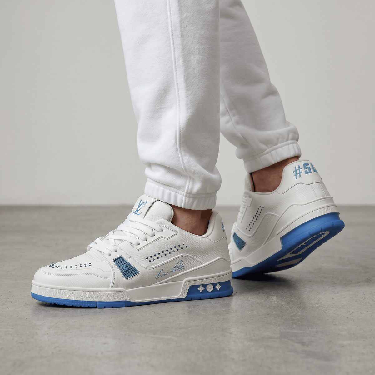 🤍💙 Louis Vuitton Signature Court Sneakers 👟✨