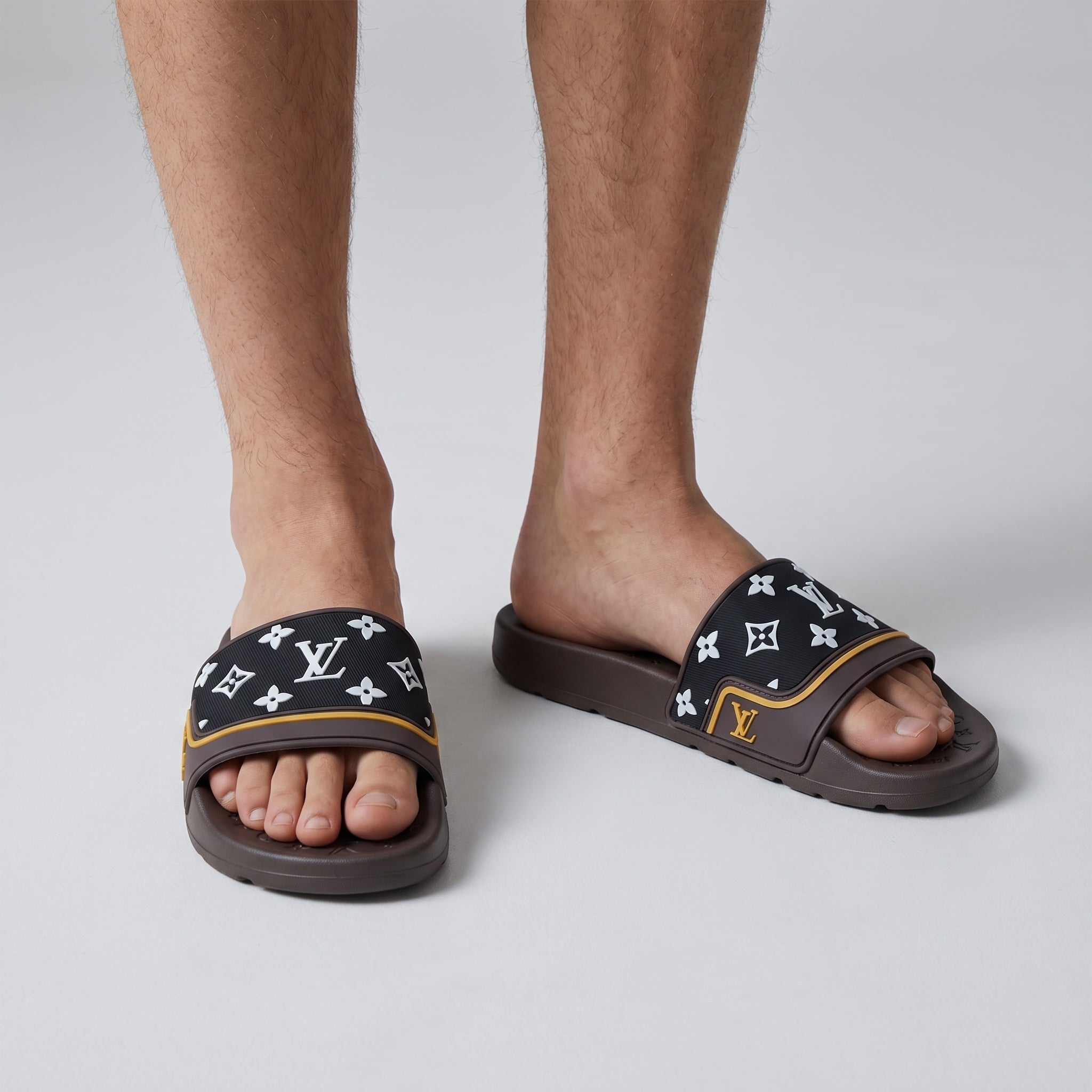 Louis Vuitton Slides – Monogram Brown/Black 🩴