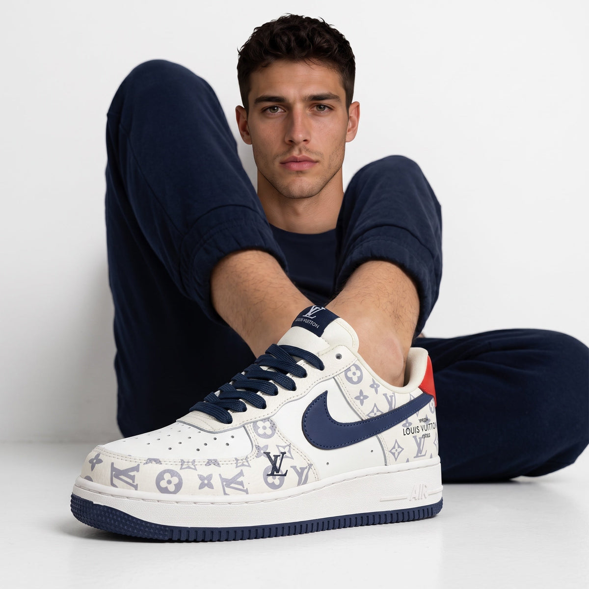 Louis Vuitton Monogram Sneaker — White & Navy