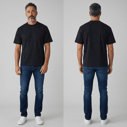 Louis Vuitton Textured Panel T-Shirt – Black