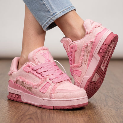 Louis Vuitton Trainer – Pink Frayed Sneaker 👟💗