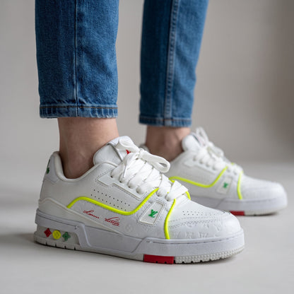 Louis Vuitton Trainers – White Neon Accent 👟✨