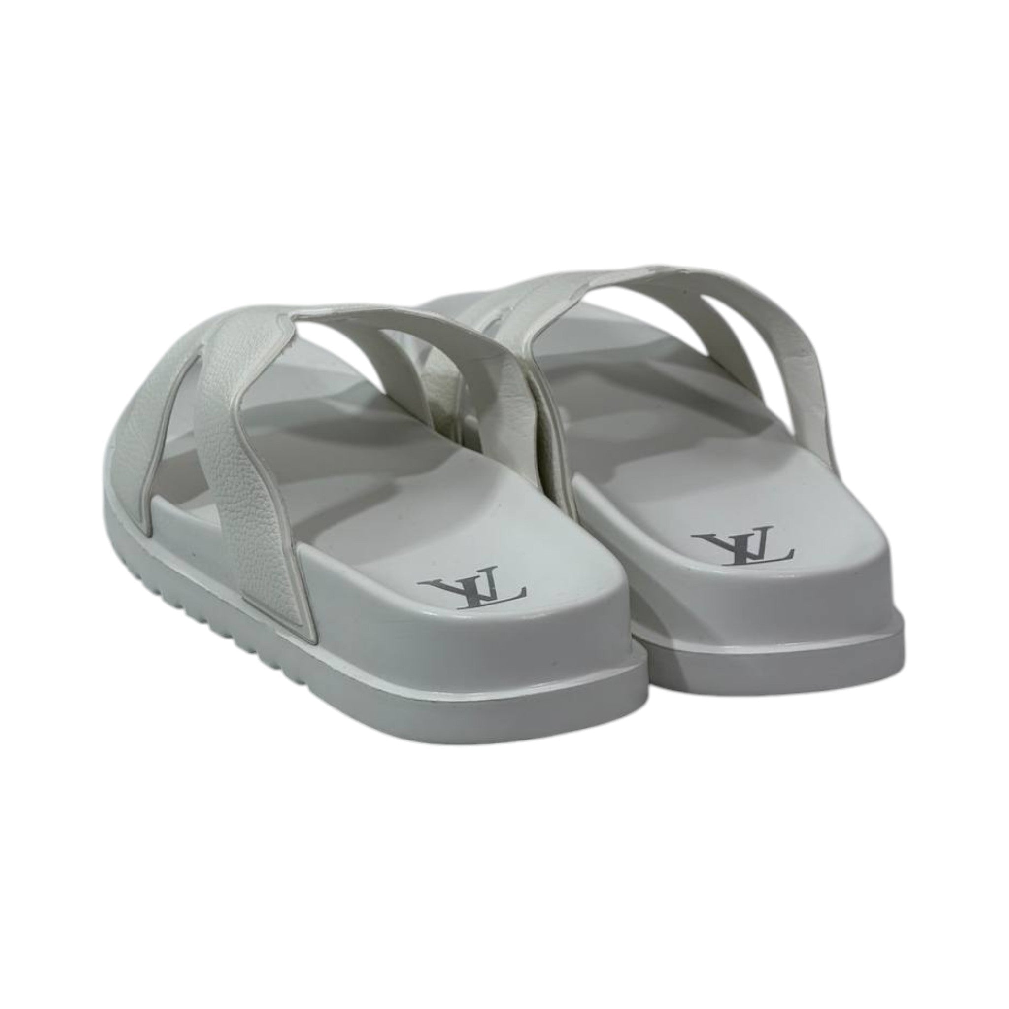 🤍 Louis Vuitton Waterfront H Slides – Pure White Luxury Edition