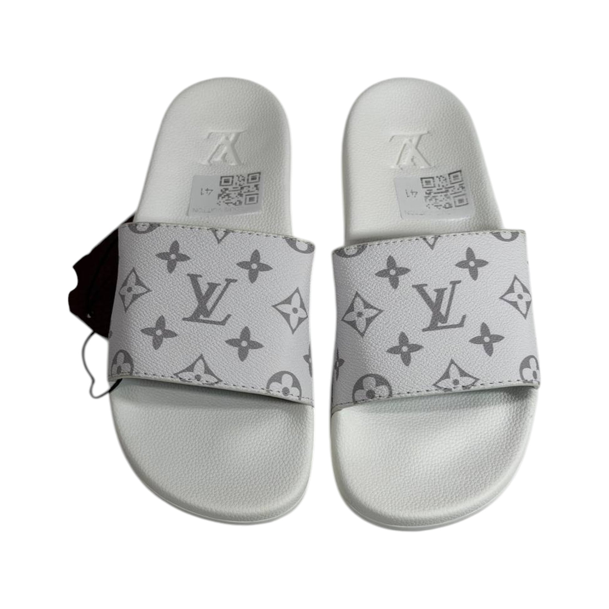 Louis Vuitton White Monogram Slides – Luxury Everyday Comfort Sandals 🤍👡