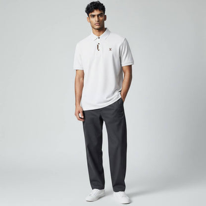🤍 Louis Vuitton White Polo Shirt – Clean Luxury Essential 👕✨