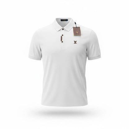 🤍 Louis Vuitton White Polo Shirt – Clean Luxury Essential 👕✨