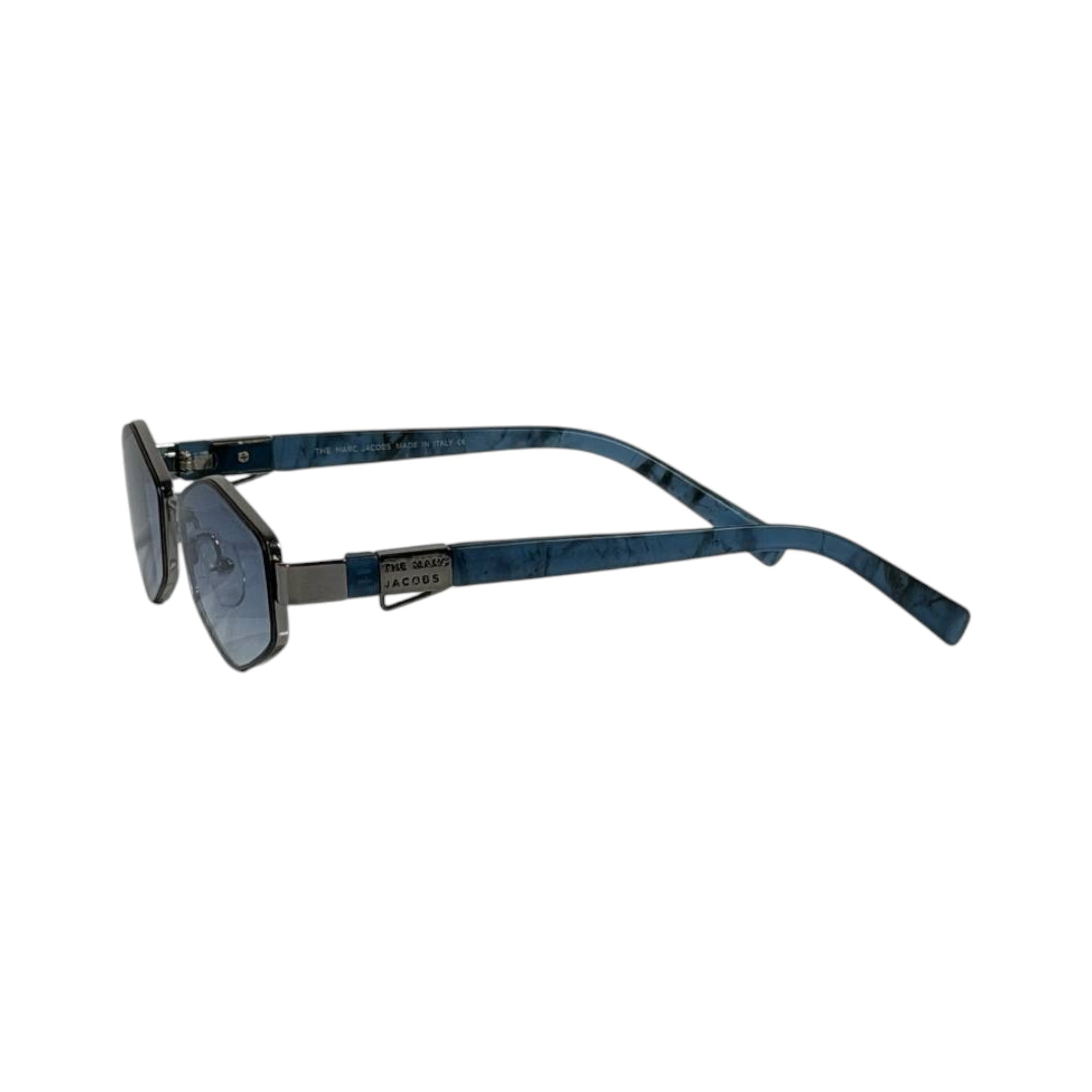 Marc Jacobs Blue Geometric Sunglasses 🕶️ | Gradient Lens Designer Eyewear