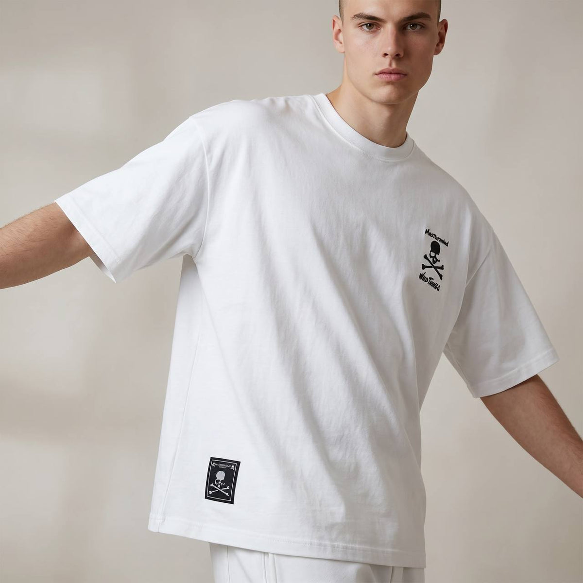 Mastermind Wild Things Oversized Tee – White Streetwear Edition 💀🔥