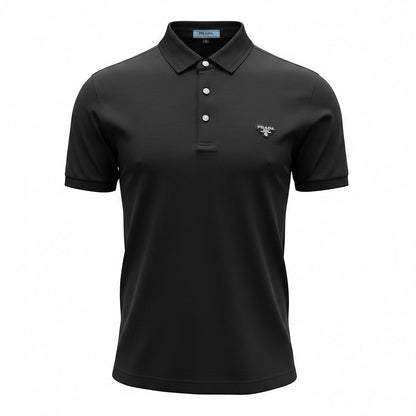 Prada Black Polo Shirt 🖤✨ Classic Logo Edition