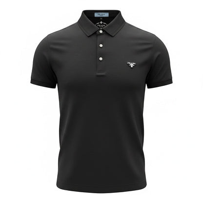 Prada Black Polo Shirt 🖤✨ Classic Logo Edition