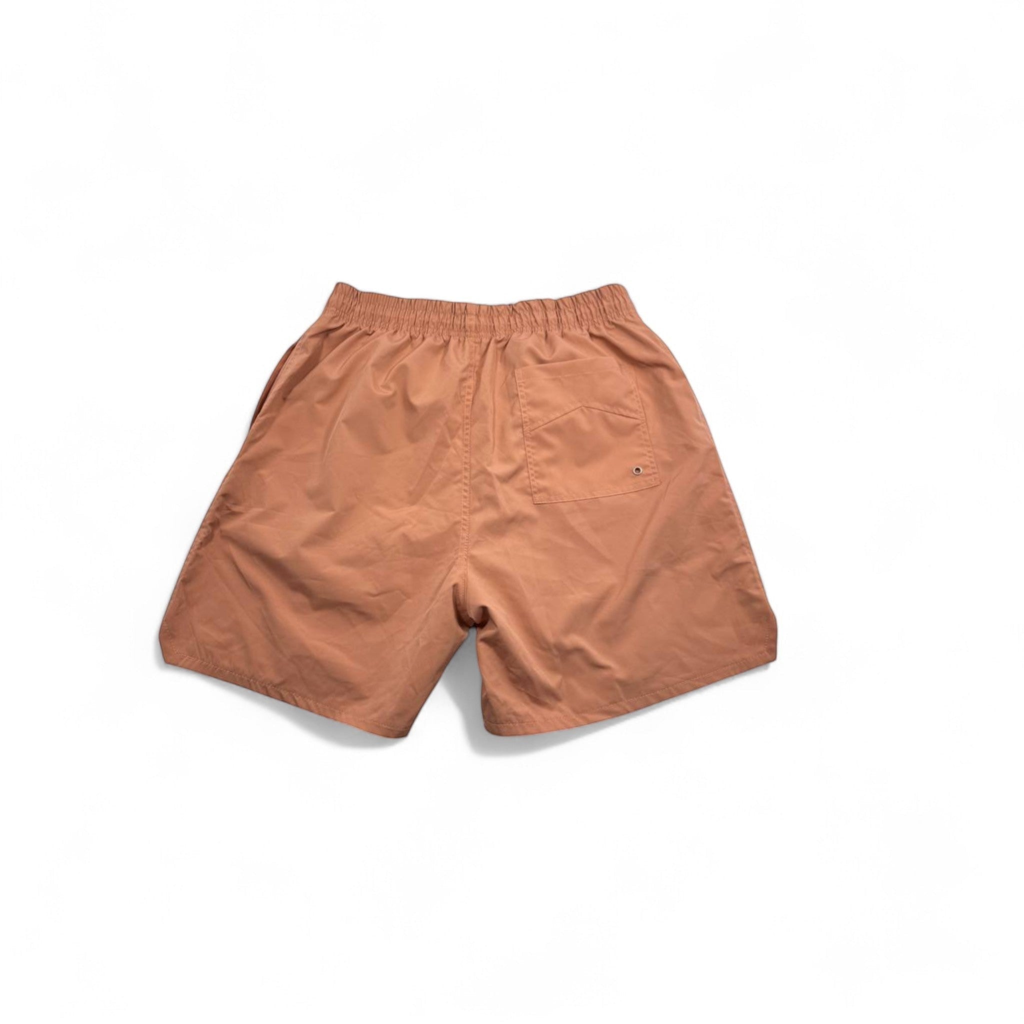 Rhude Brown Swim Shorts – Signature Oversized Logo