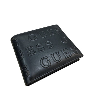 Sophisticated GUESS Wallet in Embossed Black Leather