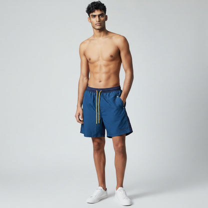 Rhude Blue Panel Swim Shorts – Sleek & Sporty