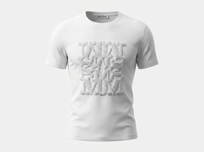 Max Mara Monogram Embossed White T-Shirt 🤍✨