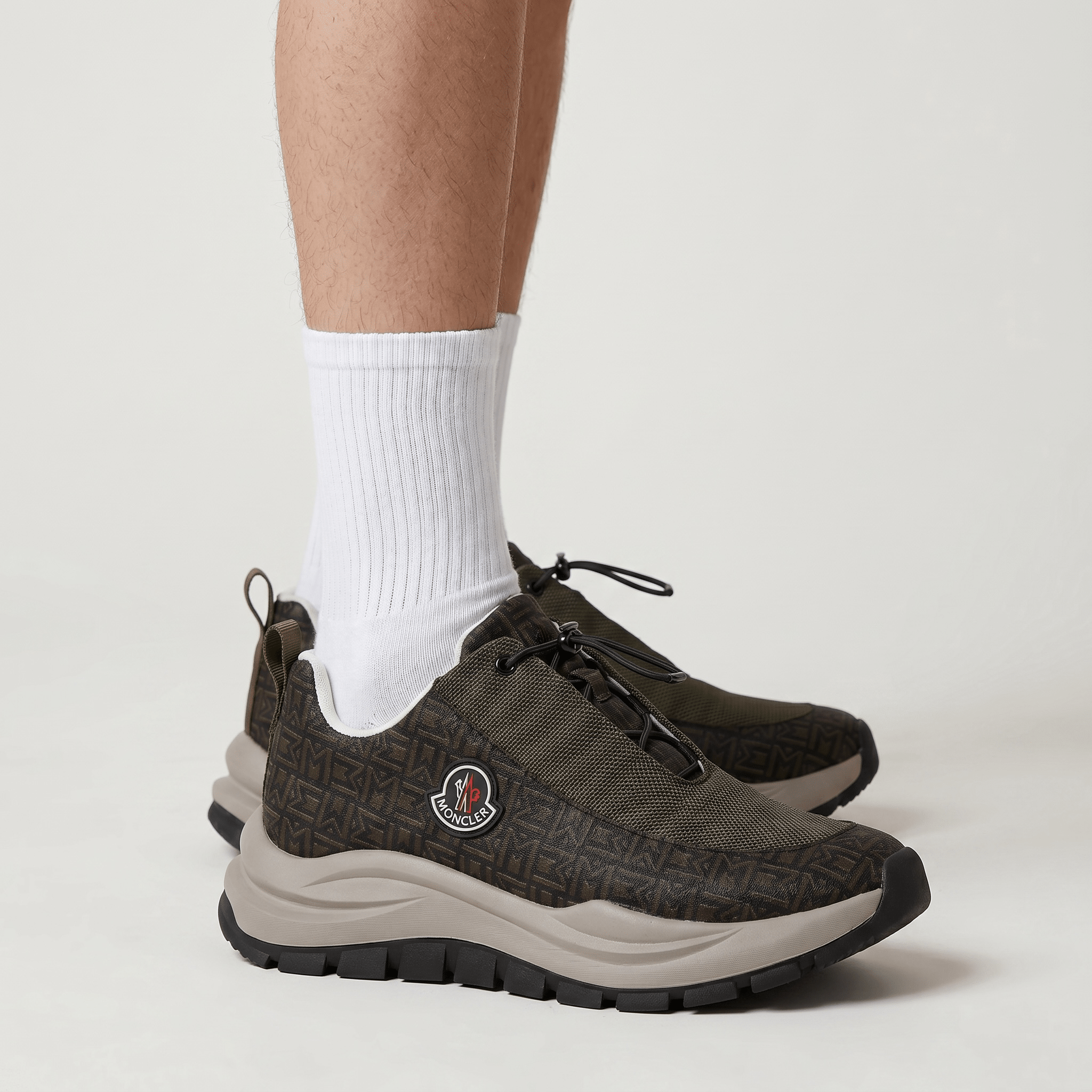 🤎 Moncler Monaco Brown Patterned Sneakers 👟✨