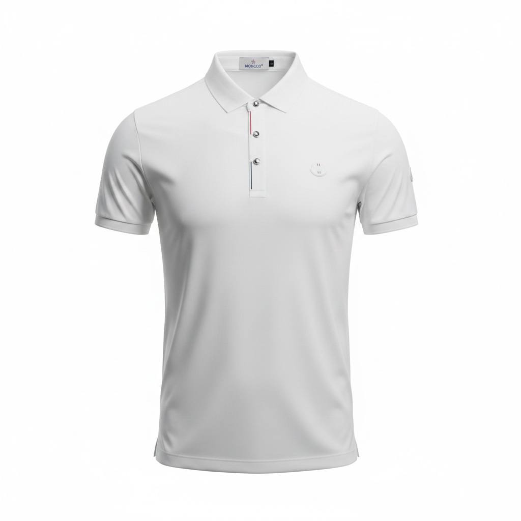 🤍 Moncler Style White Polo – Clean Minimal Luxury 👕🔥