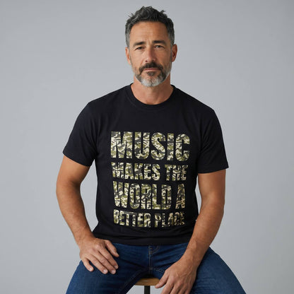 Music Makes The World A Better Place Graphic T-Shirt 🎵🌍