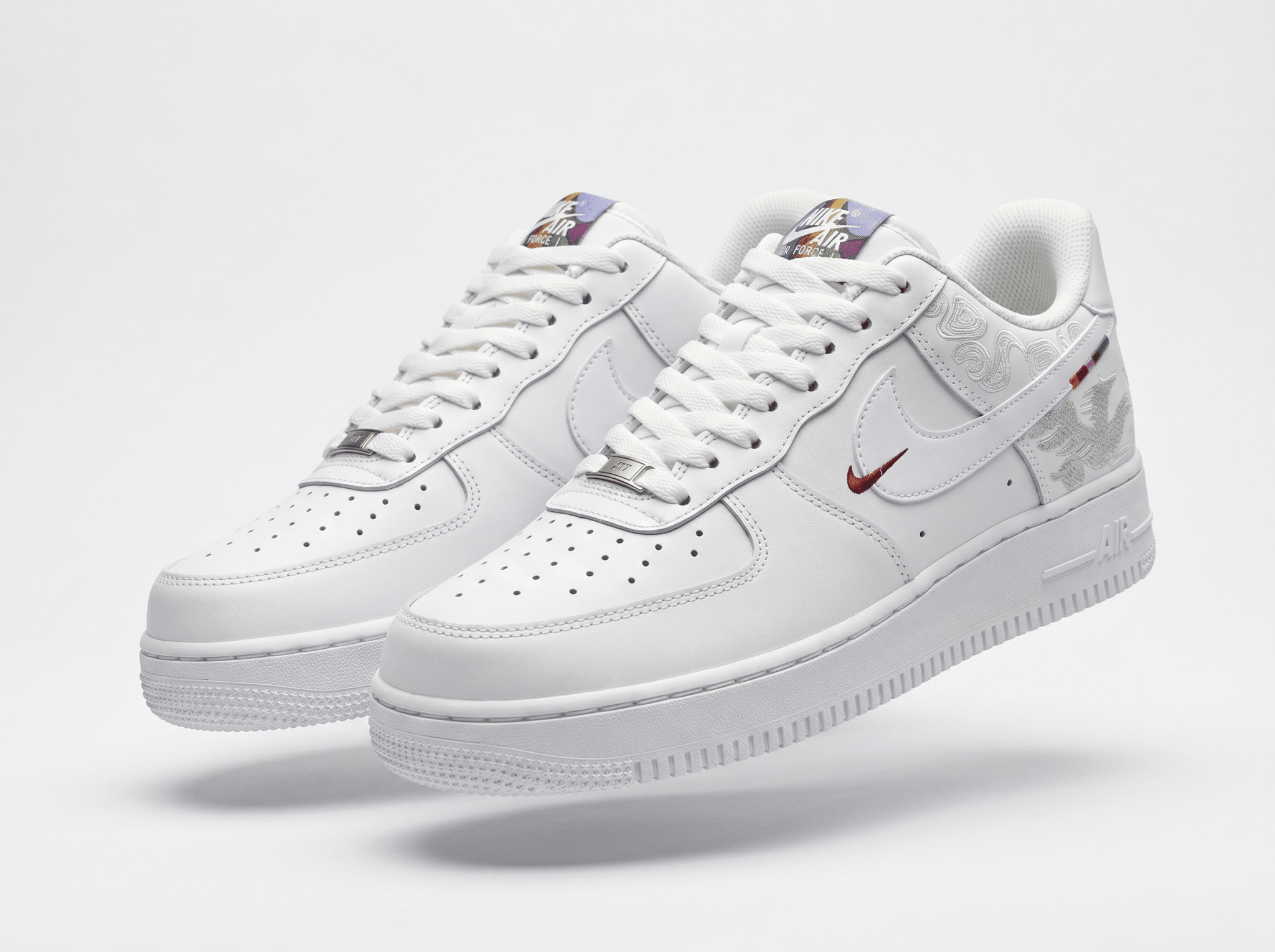 Nike Air Force 1 White Embroidered Monogram 🤍👟✨