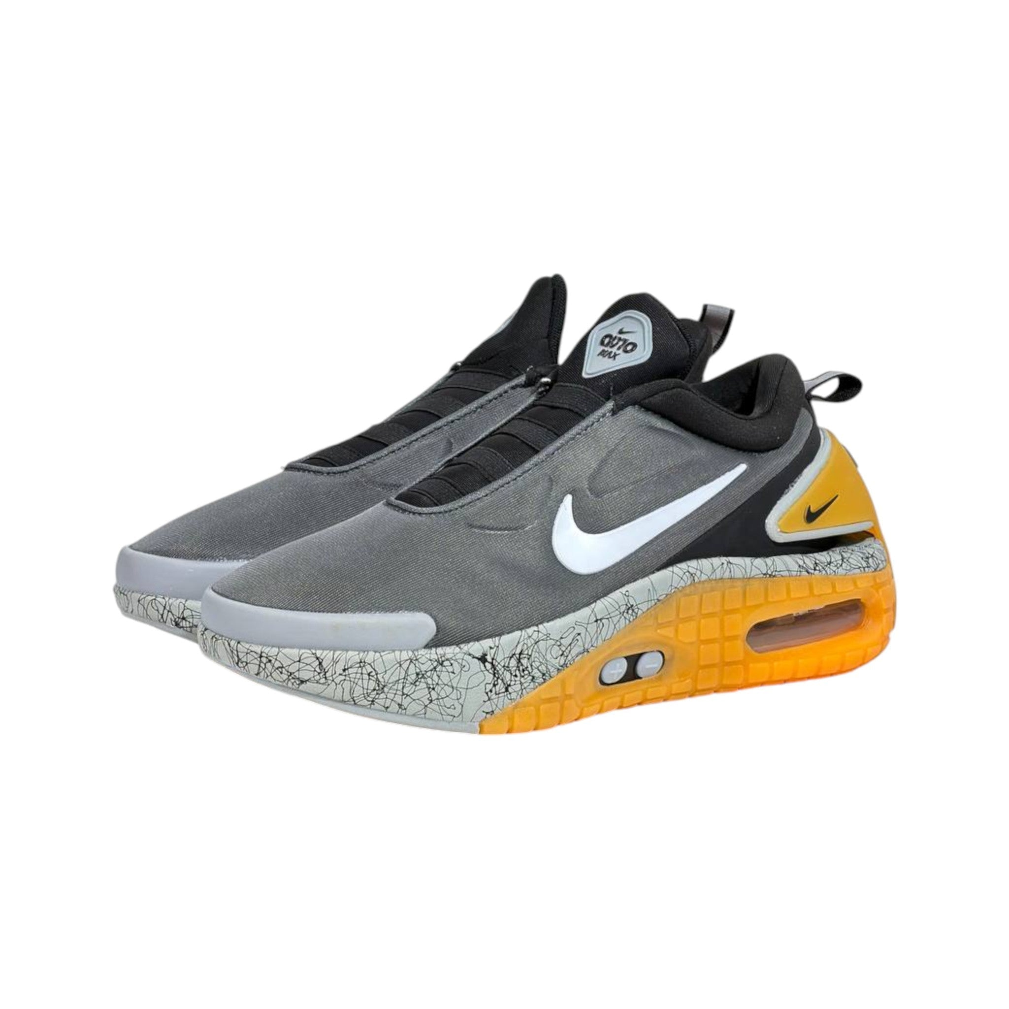 🩶🟡 Nike Air Max Slip-On Sneakers – Grey Volt Edition 👟⚡