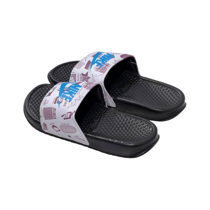 🏙️ Nike Benassi City Edition Slides – White Graphic Print