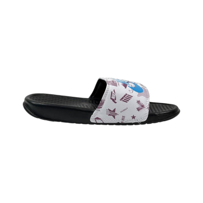 🏙️ Nike Benassi City Edition Slides – White Graphic Print