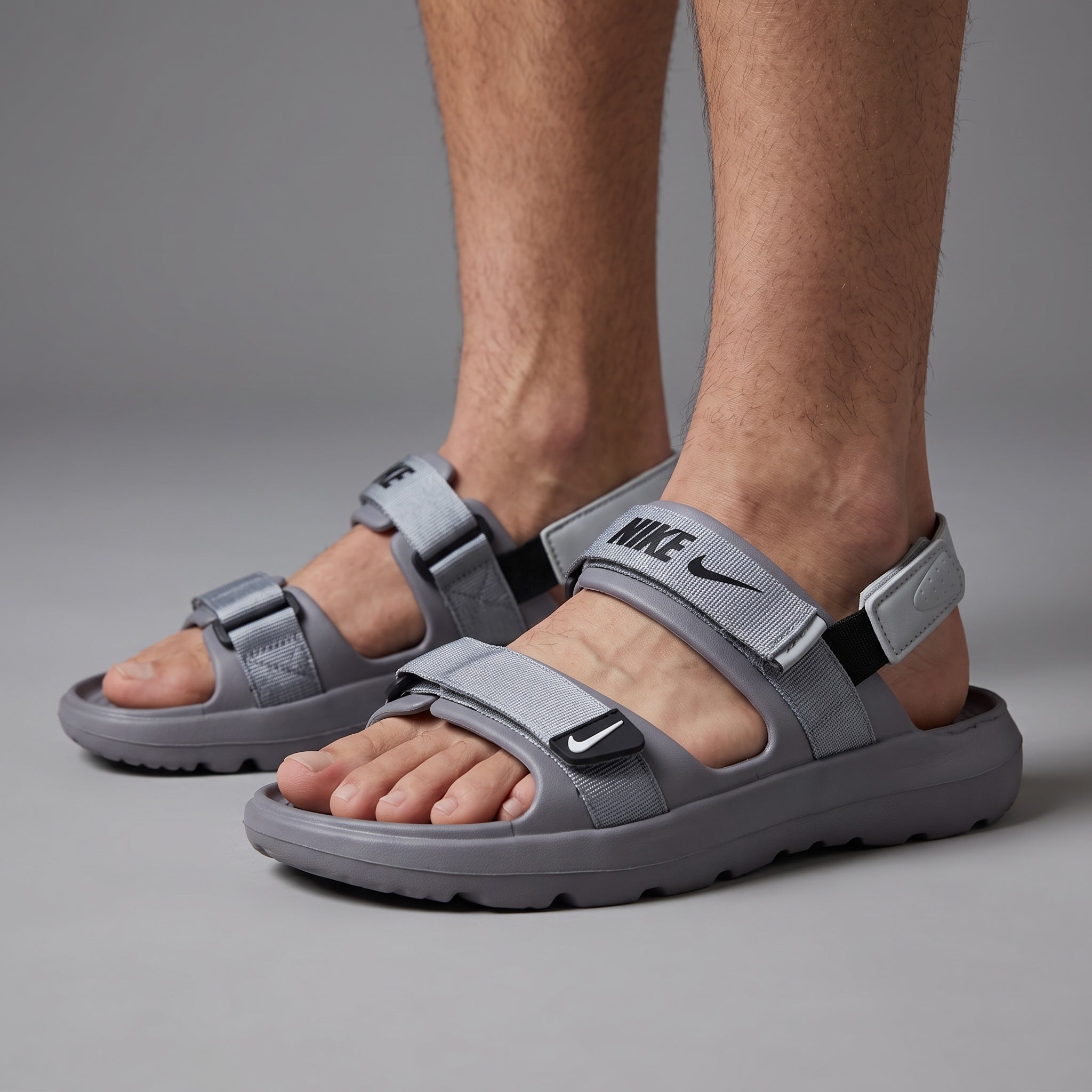 Nike Sandal – Grey Strapped Sport Sandal 🩴